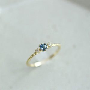 Charm Plated Gold Crystal Rings