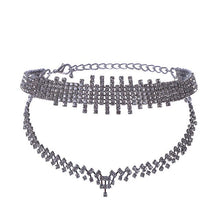 Load image into Gallery viewer, Double Layers  Crystal  Choker Necklace