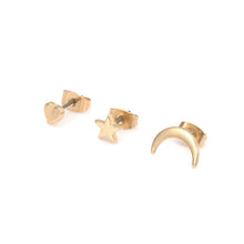 Load image into Gallery viewer, Star Moon Stud Earrings