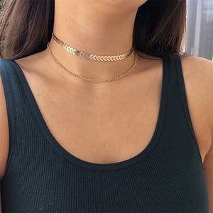 2 Layer Star Moon Choker