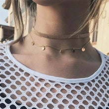 Load image into Gallery viewer, 2 Layer Star Moon Choker