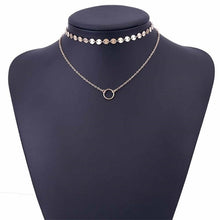 Load image into Gallery viewer, 2 Layer Star Moon Choker