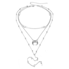 Load image into Gallery viewer, 2 Layer Star Moon Choker