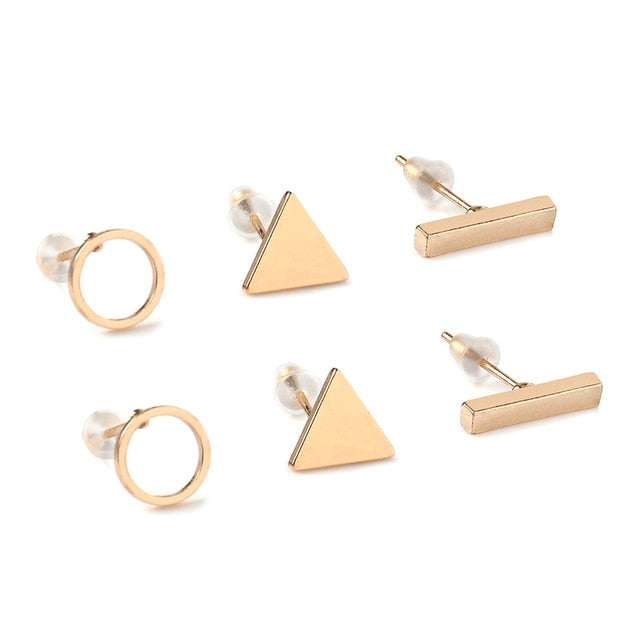 Triangl Geometric Shaped earring set