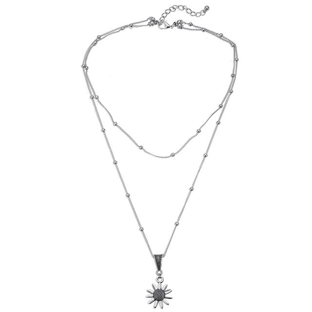 Double Layered Sunflower  Pendaceant