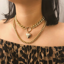 Load image into Gallery viewer, Heart Choker Necklace