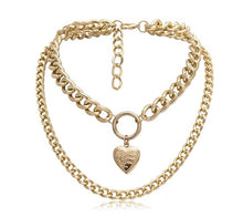 Load image into Gallery viewer, Heart Choker Necklace