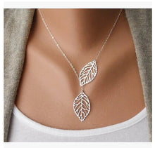 Load image into Gallery viewer, Two Leaves  Necklace