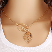Load image into Gallery viewer, Two Leaves  Necklace