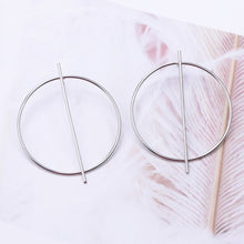 Load image into Gallery viewer, Big Circle Round Drop Earrings