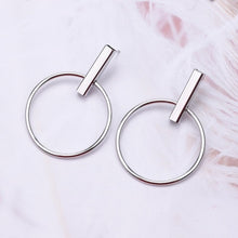 Load image into Gallery viewer, Big Circle Round Drop Earrings