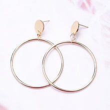 Load image into Gallery viewer, Big Circle Round Drop Earrings