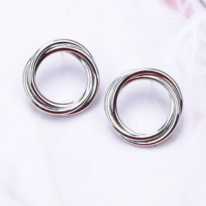 Big Circle Round Drop Earrings