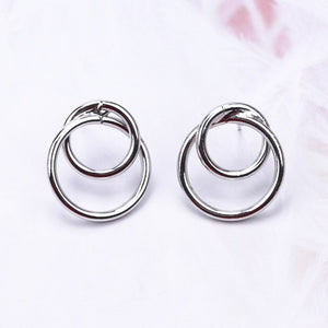 Big Circle Round Drop Earrings