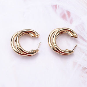 Big Circle Round Drop Earrings