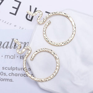 Big Circle Round Drop Earrings