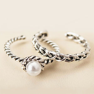 Antique Silver Twisted Rings