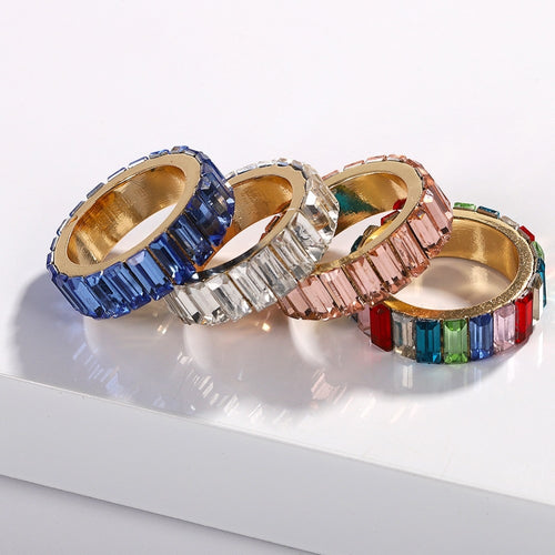 Rainbow Oval Rings