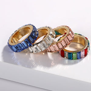 Rainbow Oval Rings