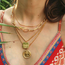 Load image into Gallery viewer, Vintage Gold Carved Coin