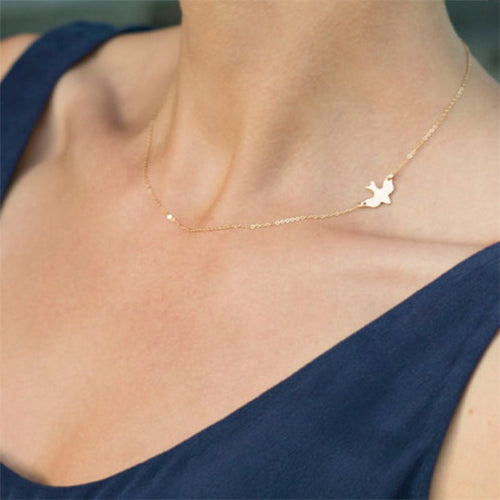 Minimalist Peace Dove  Necklace