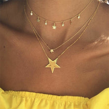 Load image into Gallery viewer, Star Round Tassels Chain Pendant
