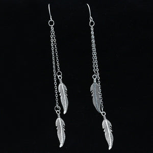 Long chain  Clip Earrings