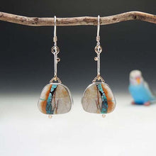 Load image into Gallery viewer, Vintage Pendientes Leaf Tree Branches Dangle Earrings