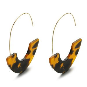 Multi-Color Big Hook Acrylic Earrings