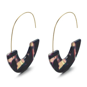 Multi-Color Big Hook Acrylic Earrings