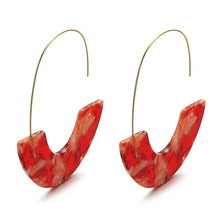 Load image into Gallery viewer, Multi-Color Big Hook Acrylic Earrings