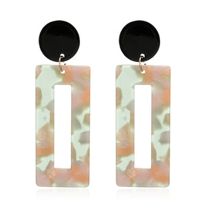 Multi-Color Big Hook Acrylic Earrings