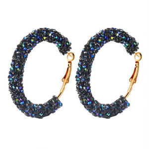 Big Crystal Hoop Earrings