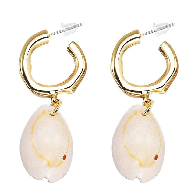 Shell Pendant Earrings