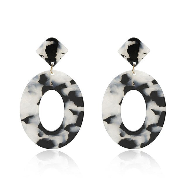 Oval Dangle Earrings