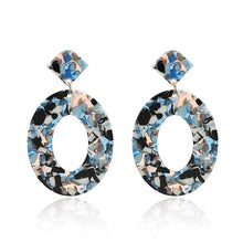 Load image into Gallery viewer, Oval Dangle Earrings