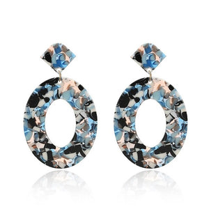 Oval Dangle Earrings