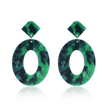 Load image into Gallery viewer, Oval Dangle Earrings